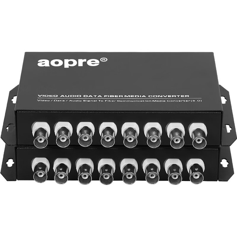 aopre(欧柏互联)数字视频光端机8路纯视频模拟高清监控光纤延长器单模单芯FC接口T/R8ZV0FD