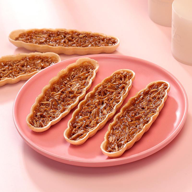 [满199减125元]比比赞小叶酥[焦糖味]120g坚果日饼干网红小零食小吃休闲食品