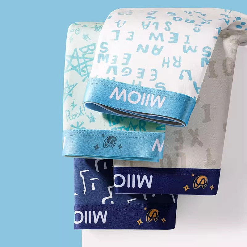 猫人纯棉男士内裤男生抗菌透气四角平角裤头男款运动宽松大码