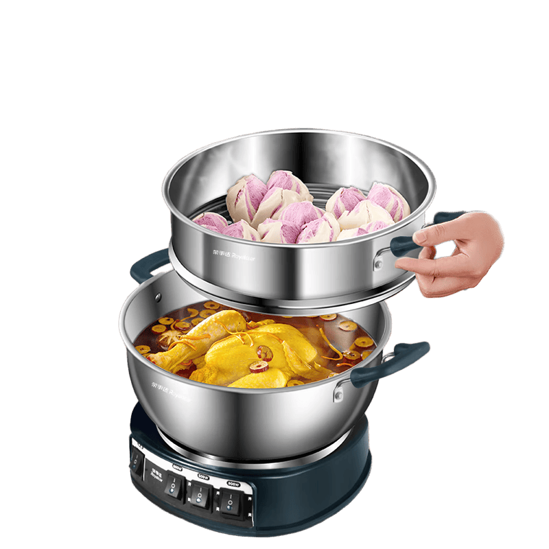 荣事达(Royalstar)RS-FT32YZ 真不锈大开关多用锅 3L(单位:个)黑色