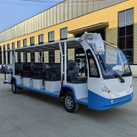 德武军恒电动观光车6排17座景区机场营区5000瓦+72v150ah*9只铅酸电池方向助力