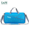 L&M运动休闲包游泳包防水包袋干湿分离包带鞋仓男女大容量收纳袋 蓝色