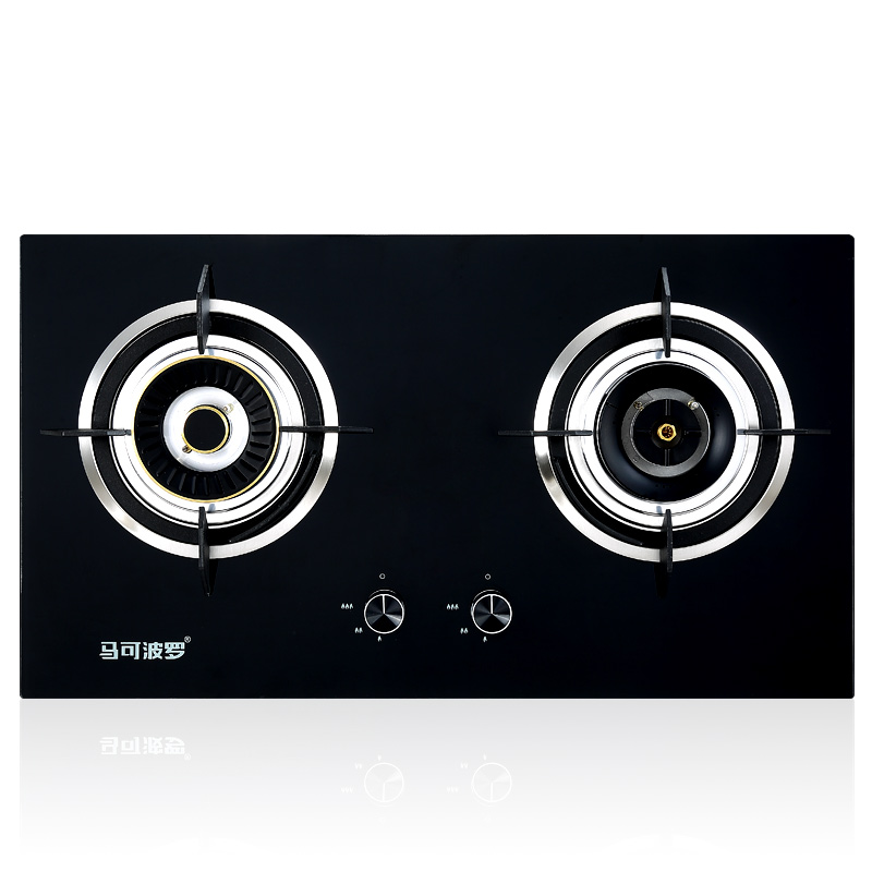 马可波罗(MKBL) 燃气灶双灶4.5KW大火力爆炒台嵌两用童锁保护钢化玻璃灶(提供安装)JZY-A4(339) 液化气