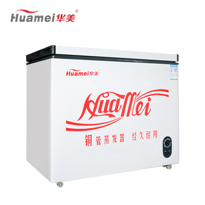 华美(Huamei)BD/BC-202升曲底冷柜节能静音冷柜 冷藏冷冻柜顶开门卧式大容量家用商用冰柜展示柜