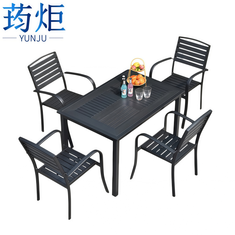 荺炬户外桌椅1桌4椅套高清大图