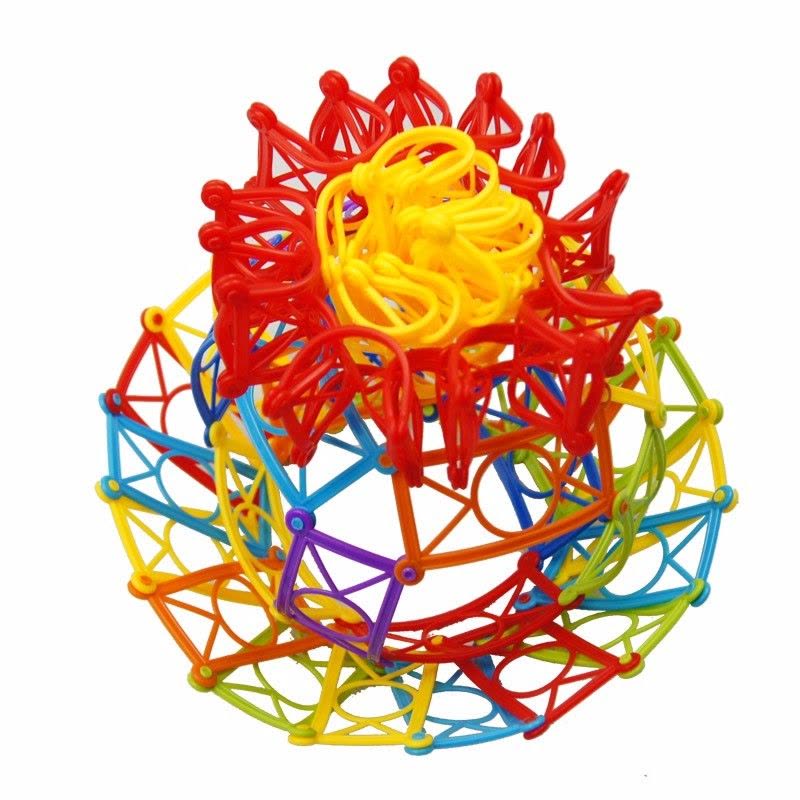 花仙子幼儿园桌面编织软体积木拼插早教拼装儿童花篮软性玩具图片