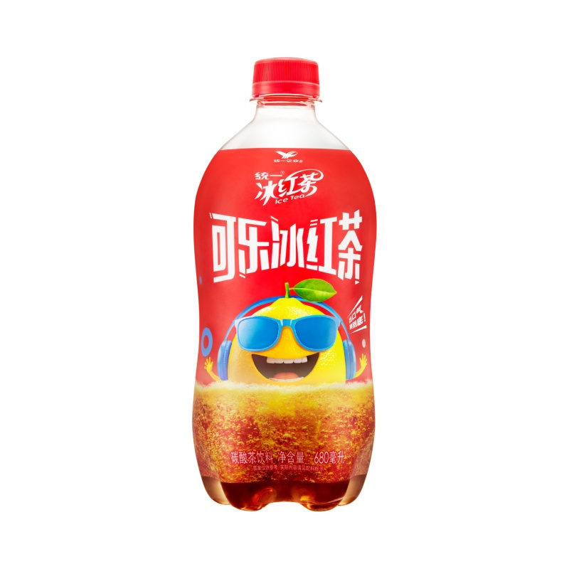 [全新上市]统一可乐冰红茶680ml*3瓶碳酸汽水茶饮料冰爽夏日饮品