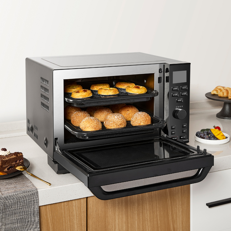 松下(Panasonic)蜂神系列NN-DS2000XPE 27升变频微波炉 微蒸烤炸一体机蜂巢顶聚热旋钮操作 六档智能高清大图