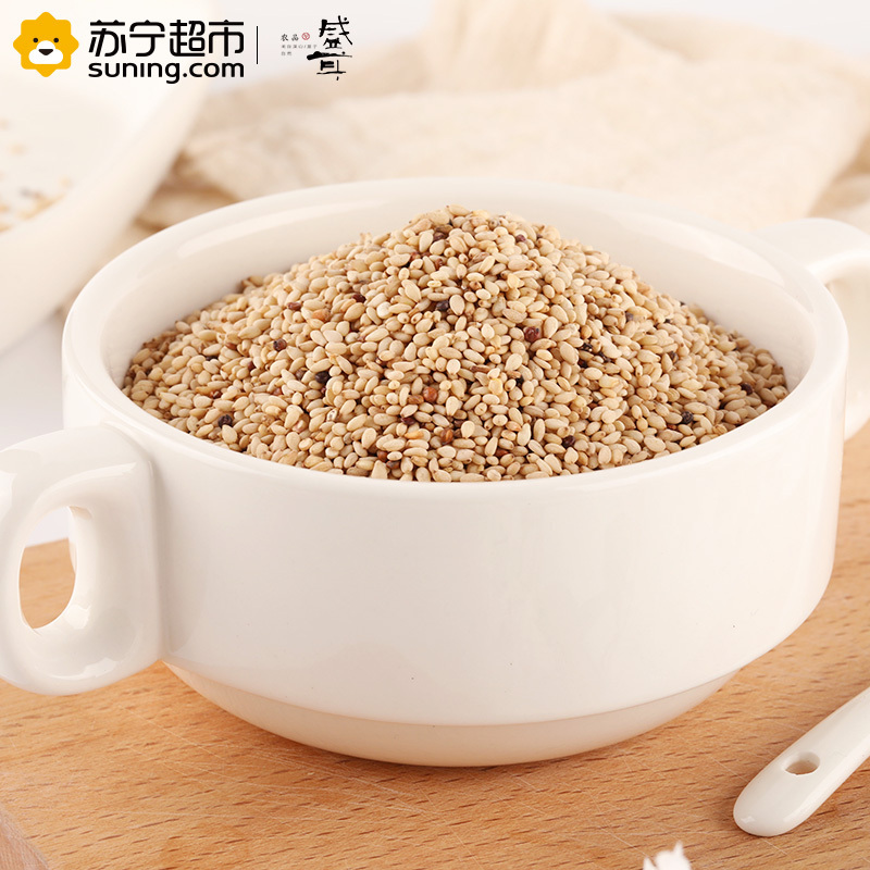 盛耳 白芝麻100g炒熟白芝麻免洗农家五谷杂粮粗粮