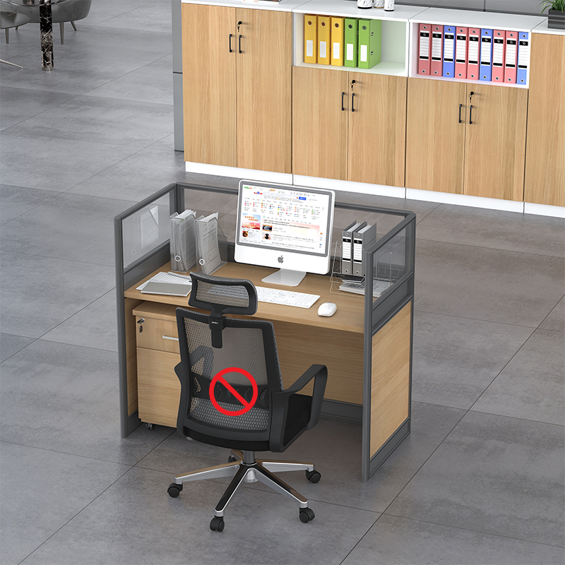 臻远GWC-001职员办公桌屏风桌组合员工位卡座电脑桌职员工位 单人位