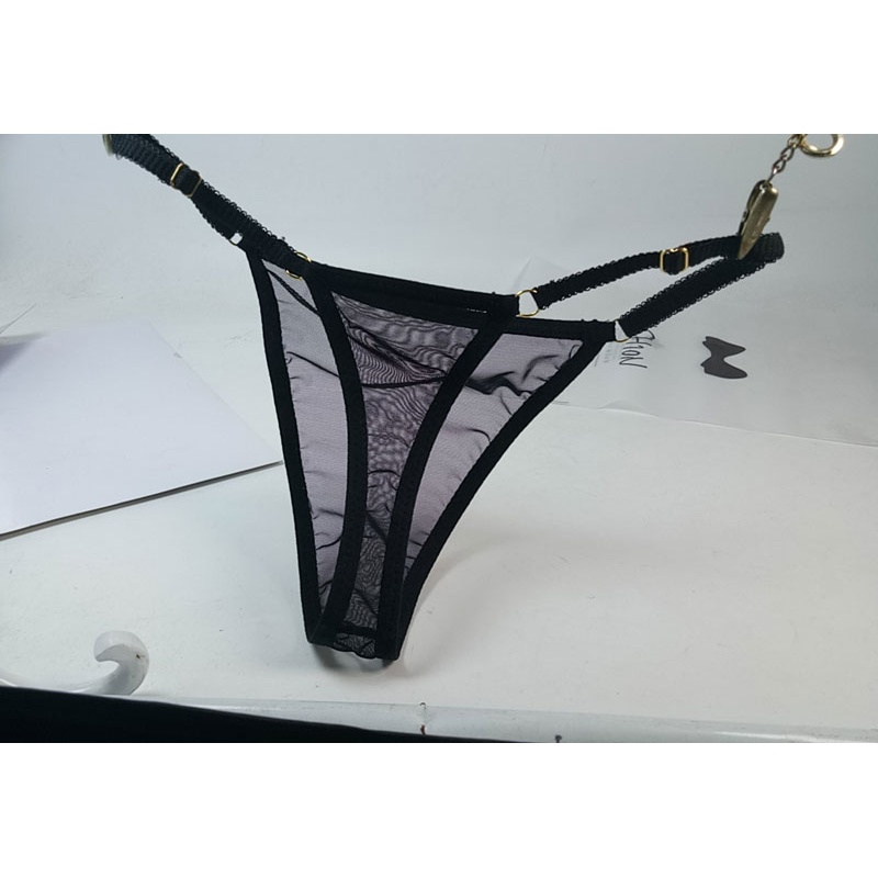 热卖情趣丁字裤头性感蕾丝火辣大码丁字内裤女超骚透明内裤全透明超薄