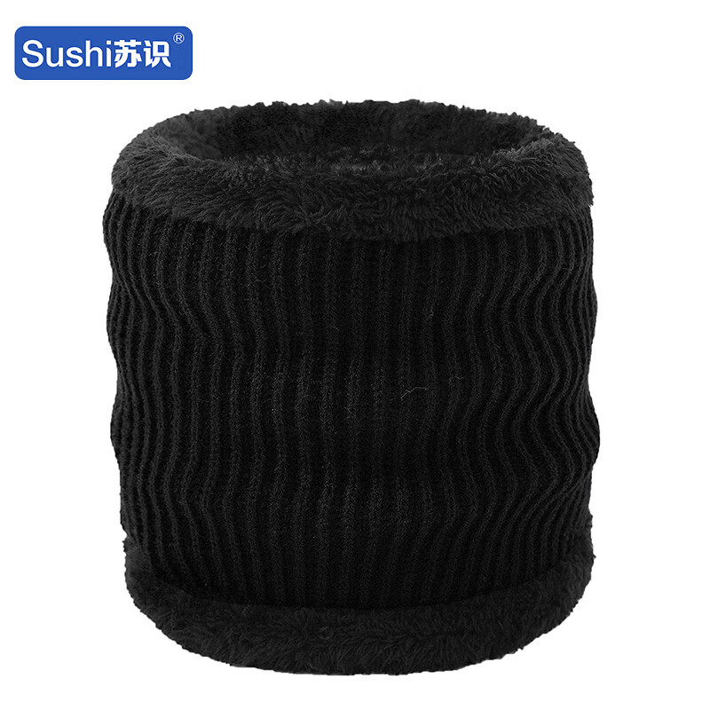 苏识 冬季新款保暖加绒户外脖套加厚防寒护劲高领脖套 红色 33600