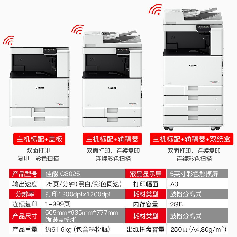 佳能c3020/3520系列彩色打印机一体机复合机