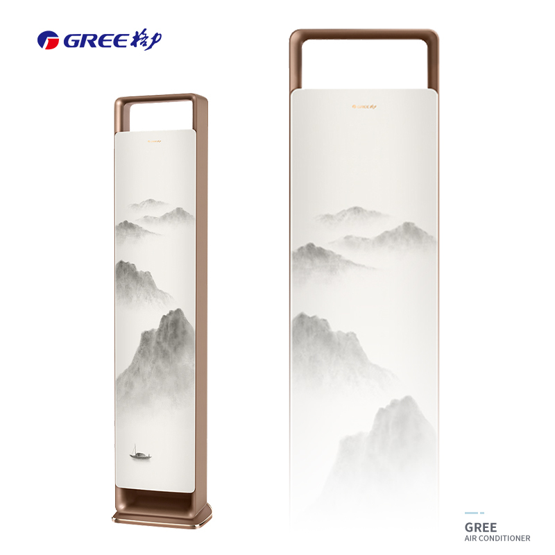 格力(GREE)新风柜机空调 国风3匹变频冷暖一级能效家用客厅空调智能WIFI 第二代格力冷酷外机