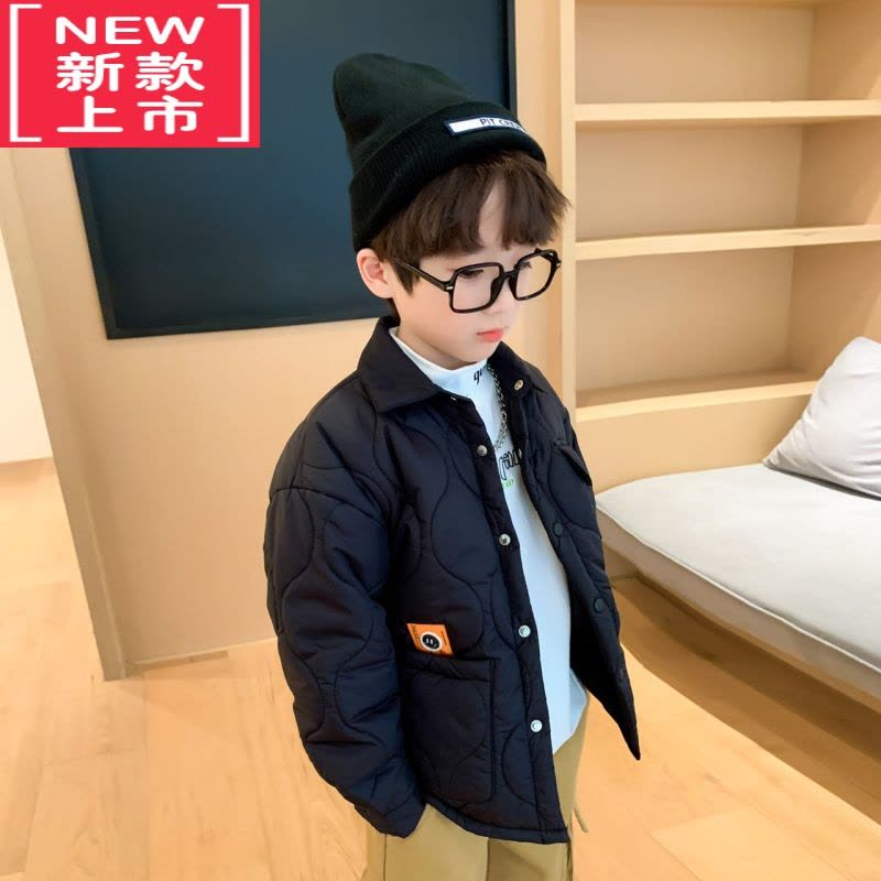 可莉允童装男童棉服外套冬装2022新款中大童夹棉衬衣儿童棉衣冬季潮图片
