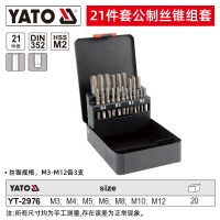 易尔拓 公制丝锥圆板牙套装手用动攻牙绞扳手攻丝开牙器螺纹修复工具 公制丝锥21件套 YT-2976