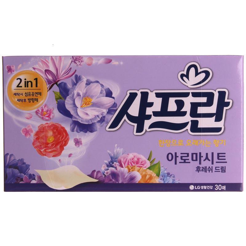 韩国衣物衣服柔顺剂纸抽式加香防静电卫生间芳香30张