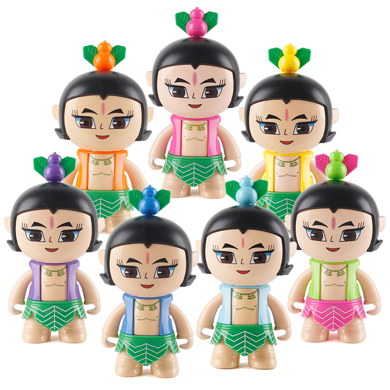 7个葫芦娃港彼玩具抖音玩具正版葫芦娃玩具变形玩具新金刚葫芦兄弟