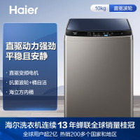 海尔(Haier) 10公斤大容量 波轮洗衣机全自动 直驱变频 蝶型水流 除螨洗租房神器EB100B20Mate1