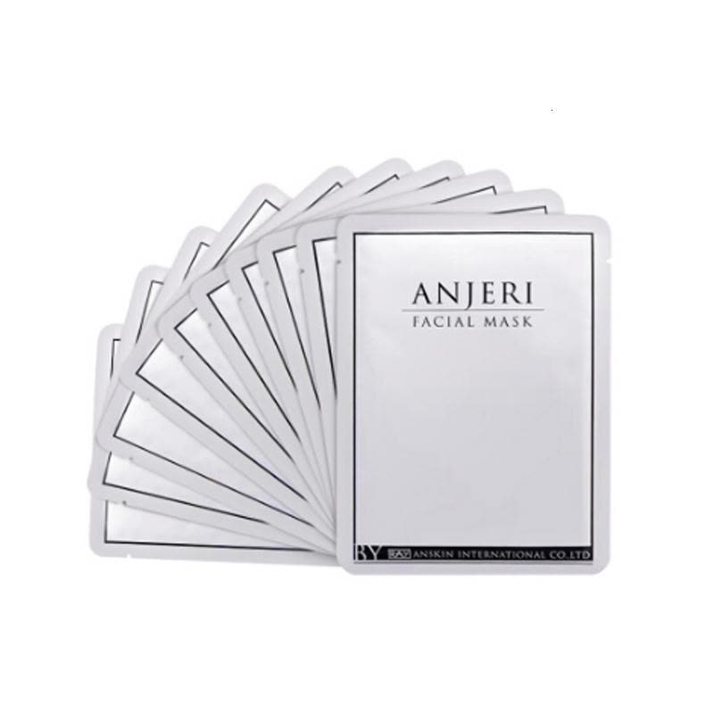 ANJERI 银色面膜10片/盒 免税版蚕丝面膜补水保湿滋润营养晒后修复 泰国原装进口图片