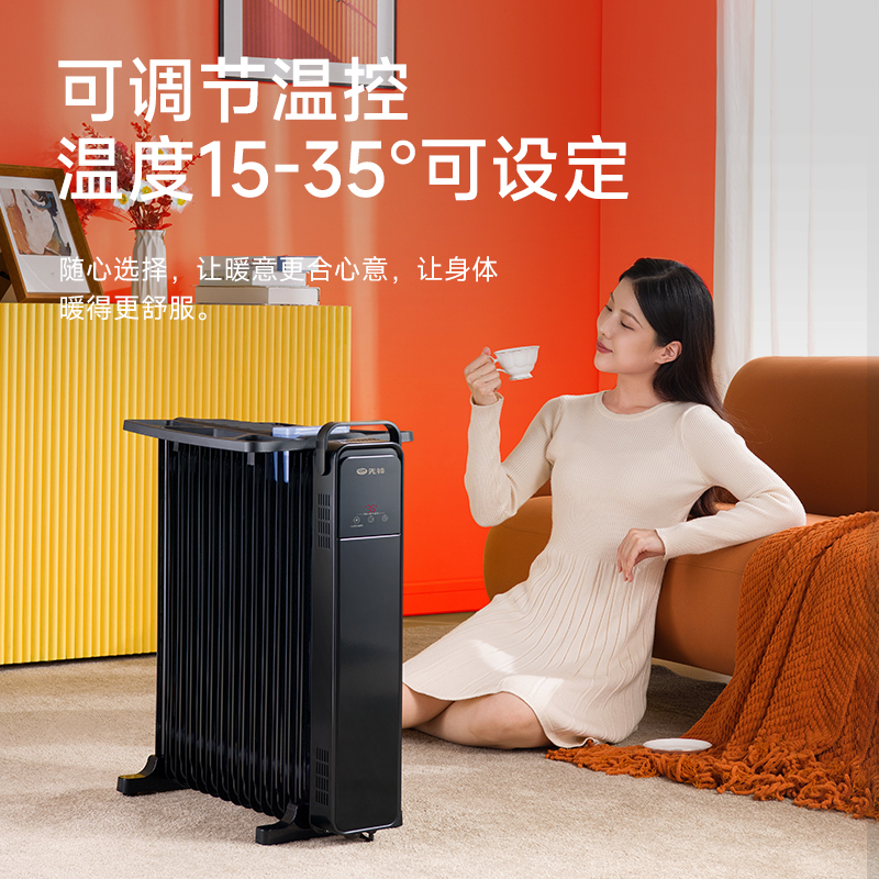 先锋油汀取暖器石墨烯制热家用13片电暖器节能暖风机恒温取暖器DYT-Z11R-IOT/2265高清大图