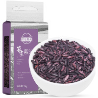 品冠膳食 农家紫米1kg 五谷杂粮粗粮粥米伴侣 真空包装2斤