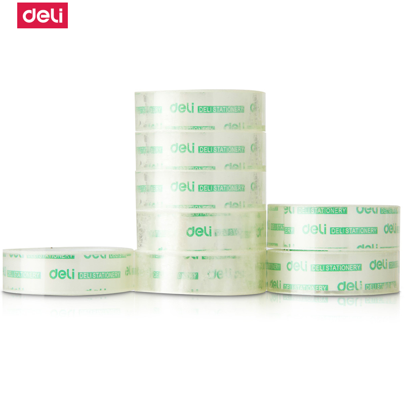 得力(deli)DY 30061透明手工胶带 18mm 8个/卷