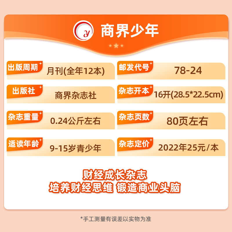 C[2年珍藏]2022年全年典藏礼盒+2023年1-12月 [正版]商界少年杂志2024年1/2/3/4月全年/半年订阅高清大图