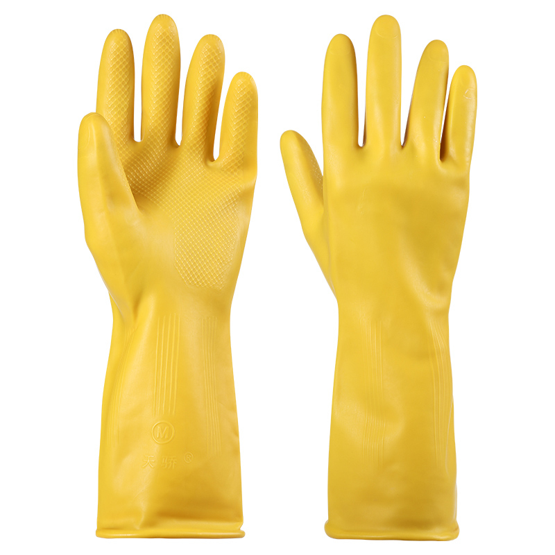 乳胶皮劳保手套4双 M码