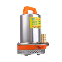 高扬程12V24V48V直流潜水泵电瓶车水泵电动车船用水泵抽水机 不锈钢48V300W7米电缆送水管
