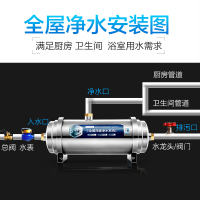 安之星管道净水器家用直饮 全屋净水机不锈钢超滤自来水过滤水器 AZX-08UF-H3500A