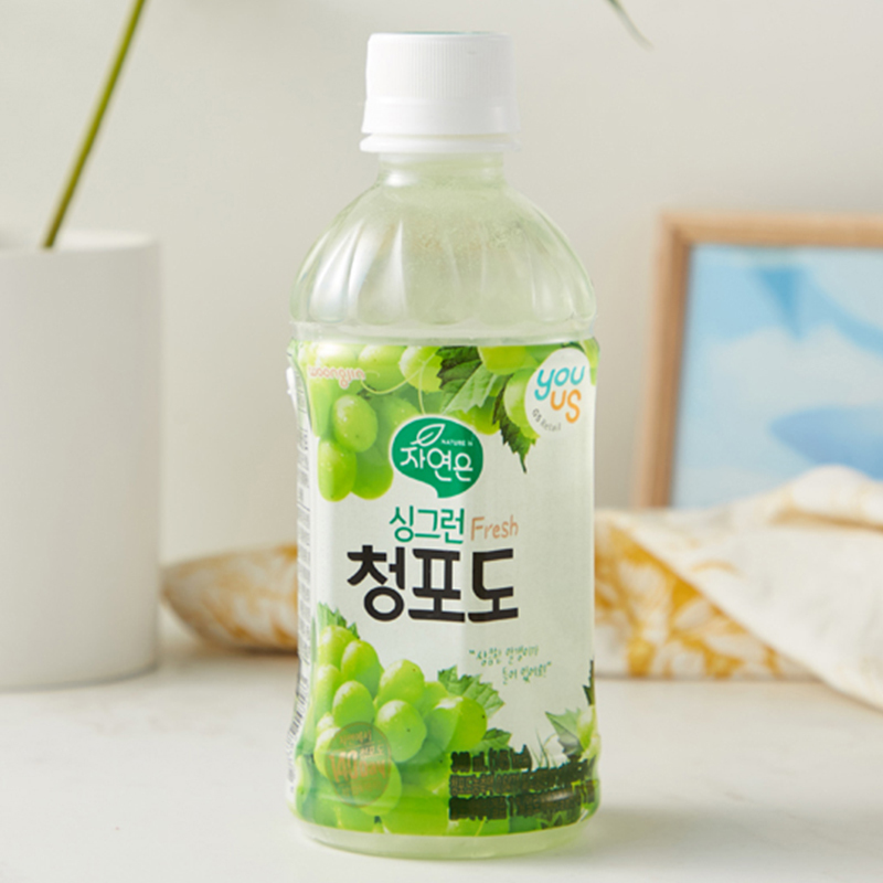 韩国友施 进口果汁饮料 三口味 340ml*6瓶装体验装(蜜桃味、柑橘味、葡萄味)