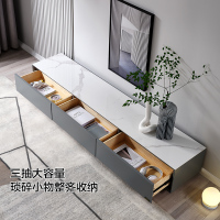 全友家居现代简约岩板茶几客厅圆茶几组合电视柜家具