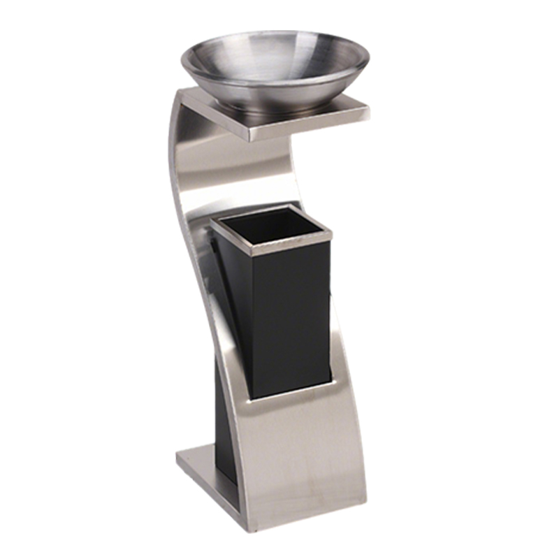 卫未来 酒店垃圾桶 S型砂钢银 个高清大图