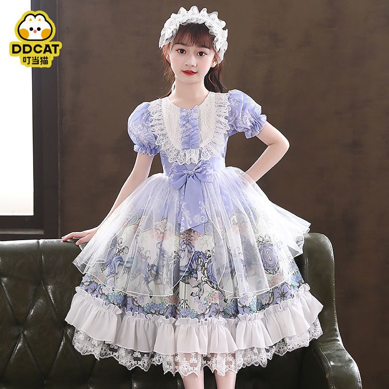 叮当猫女童夏装洛丽塔公主裙洋装萝莉塔裙子儿童lolita夏季连衣裙