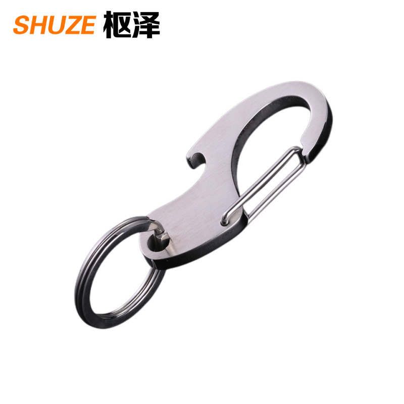 枢泽 不锈钢钥匙扣 8.2*3.2CM 个高清大图