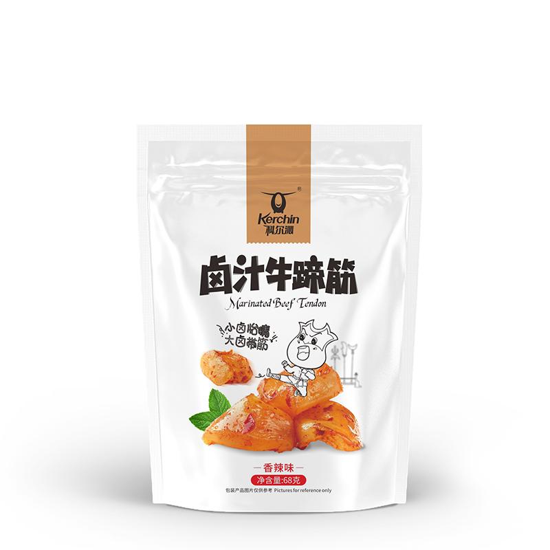科尔沁 休闲肉脯零食 卤汁牛蹄筋 香辣味 68g 内蒙古特产