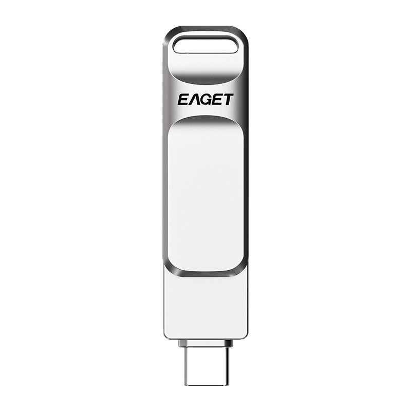 忆捷(Eaget)CF20 手机U盘Type-C USB3.0 双接口手机电脑多用车载旋转优盘金属 64GB