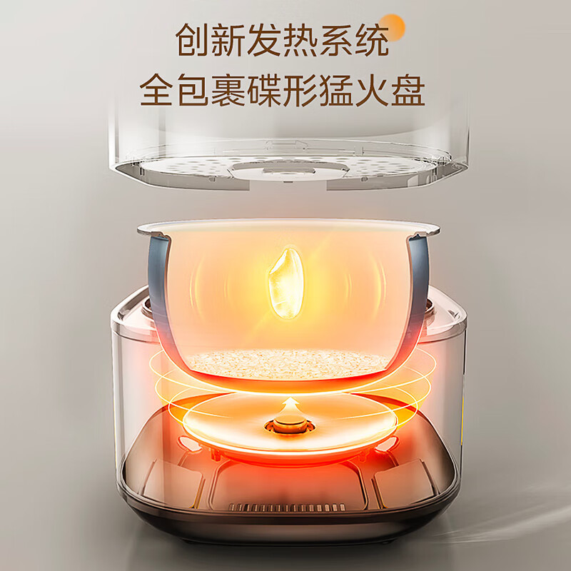 美的(Midea)电饭煲MB-RE485电饭锅4升大容量多功能智能预约定时煮饭煮粥饭煲抗菌不粘