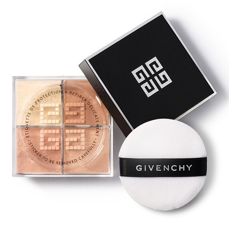 Givenchy纪梵希 轻盈无痕四色散粉 4x3g 四宫格幻彩蜜粉 02#精致米色 遮瑕 各种肤质 粉色系 法国进口