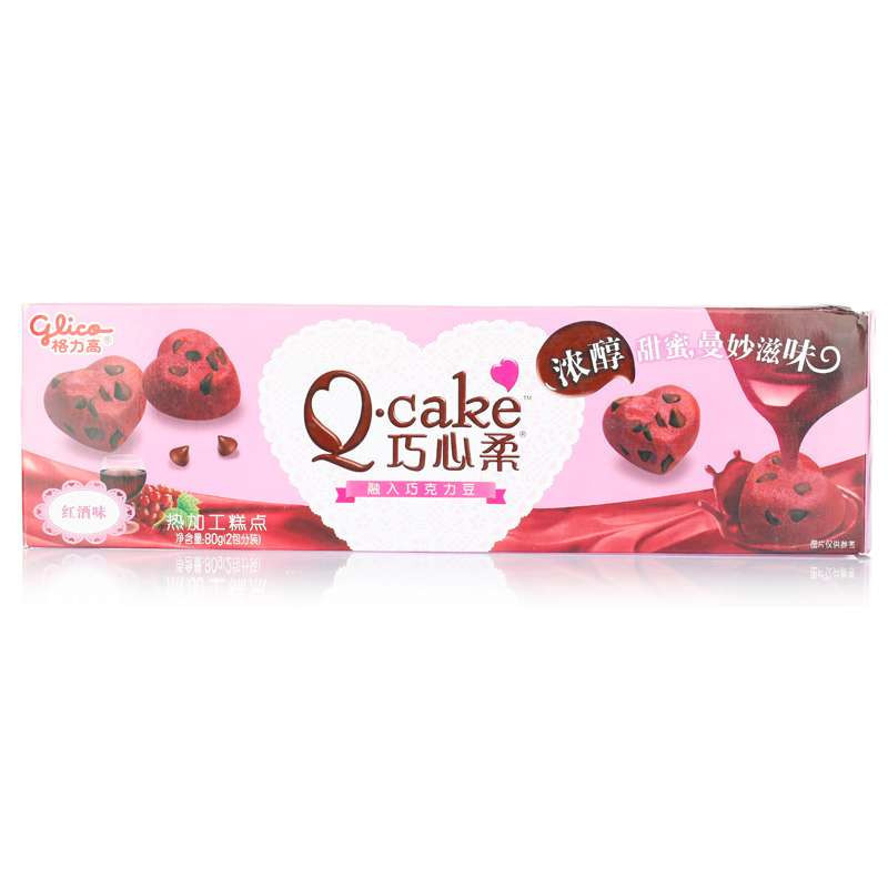 格力高 巧心柔(红酒味)80g/盒