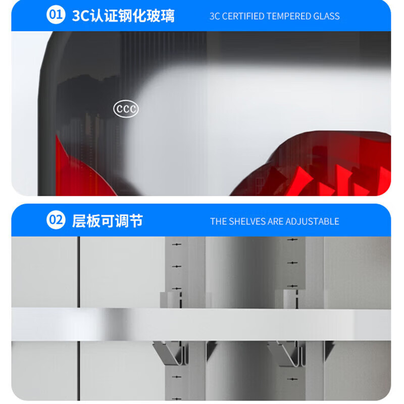 晋舰不锈钢消防柜微型消防站全套消防器材应急物资柜展示箱85*55*25高清大图