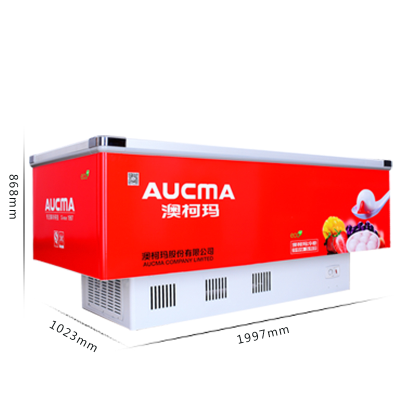 澳柯玛(AUCMA) 展示柜 SC/SD-728G 728升-24℃度商用大容量大型保鲜冰柜超市冷冻冰箱展示柜卧式保鲜速