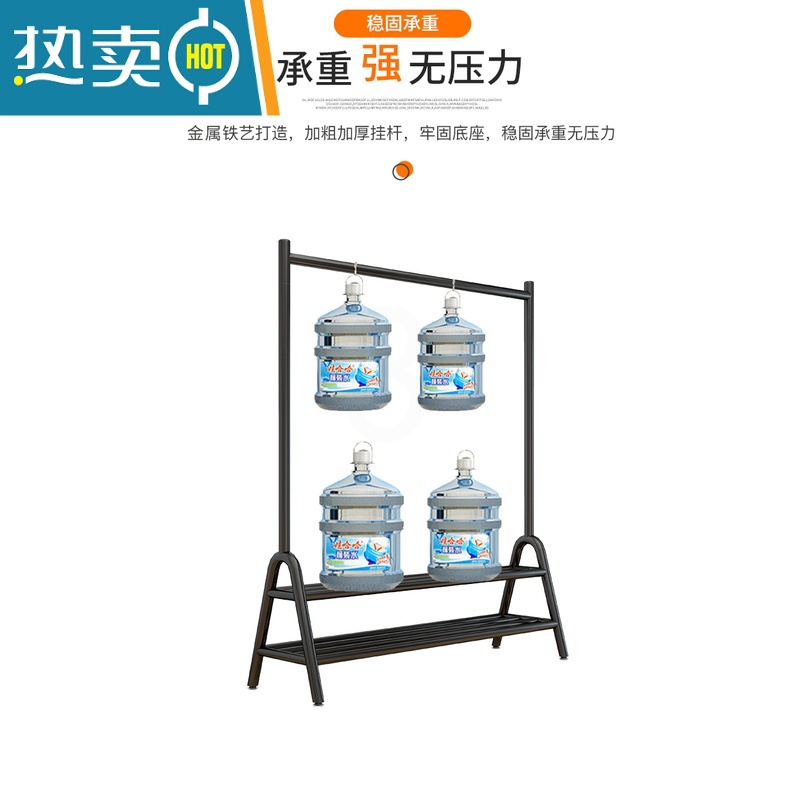 敬平加厚晾衣架落地卧室内挂衣杆家用折叠伸缩隐形凉晒藏置物衣帽架子 纳米金单板长100高150CM高清大图