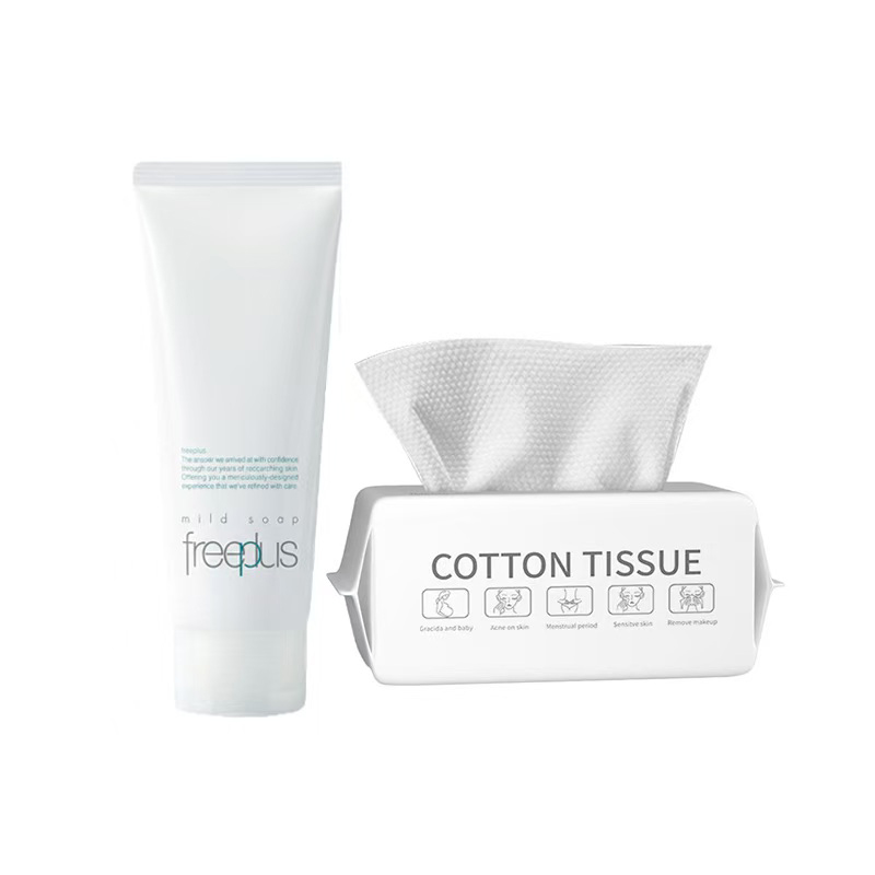 FREEPLUS芙丽芳丝净润洗面霜100g+COTTON 加厚洗脸巾100抽