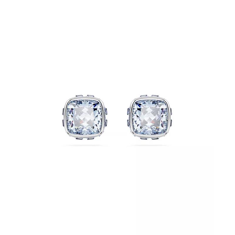 Swarovski女士四方切割水晶耳钉闪耀生日石灵感耳饰优雅时尚礼物高清大图