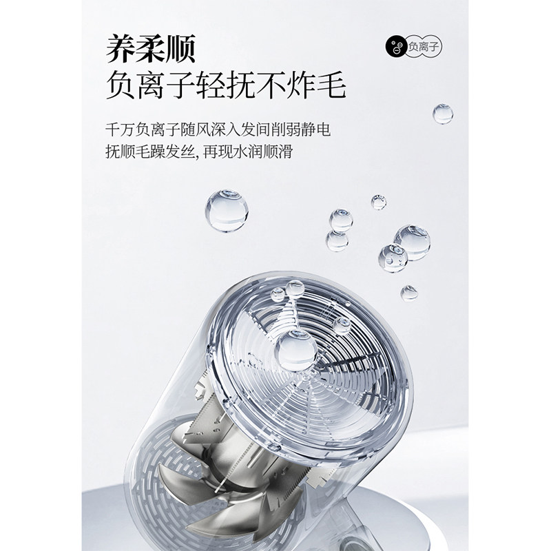 苏泊尔电吹风1600W大功率过热保护可折叠便携设计无风嘴速干吹风 HDL-F4A高清大图
