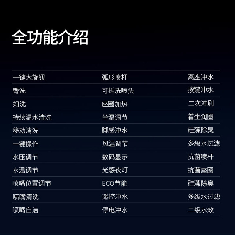 惠达卫浴新品全自动坐便器电动马桶智能马桶一体式脚感遥控妇洗速热低水压家用 ET35