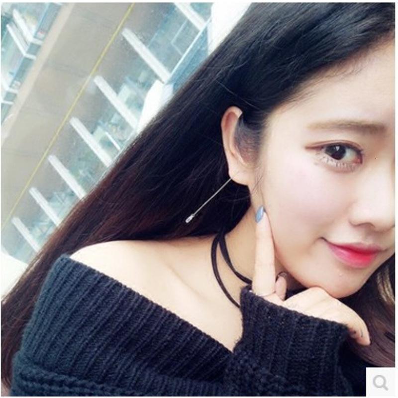耳钉女款新款 流苏长款气质日韩版甜美百搭简约水晶耳环耳坠H1D108送女朋友七夕情人节礼物