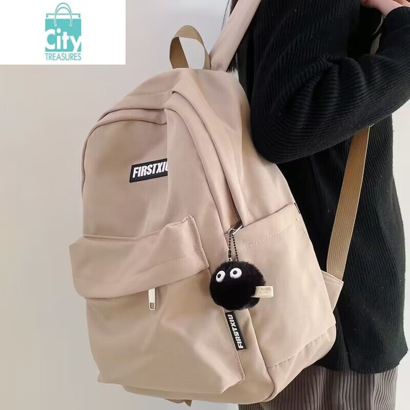 bangdou书包女初中生2024新款大学生背包高颜值可爱高中生防水帆布